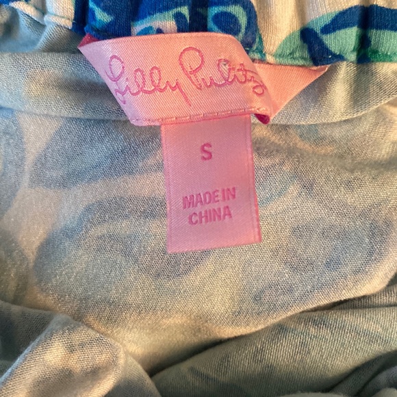 Lilly Pulitzer Strapless Ruffe Dress in Flor Shorely Blue Sailors Valentine - S - Picture 11 of 14